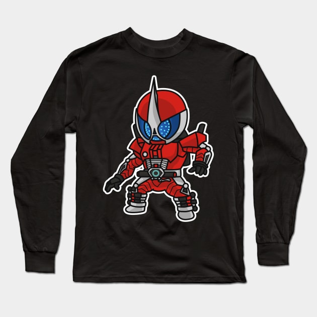 Kamen Rider Accel Chibi Style Kawaii Long Sleeve T-Shirt by The Toku Verse